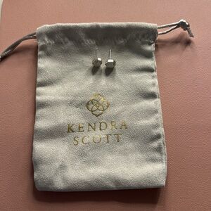 Kendra Scott Earrings (Silver) Iridescent Drusy
